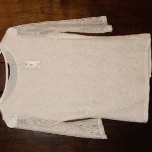 The Limited: cream lace shirt